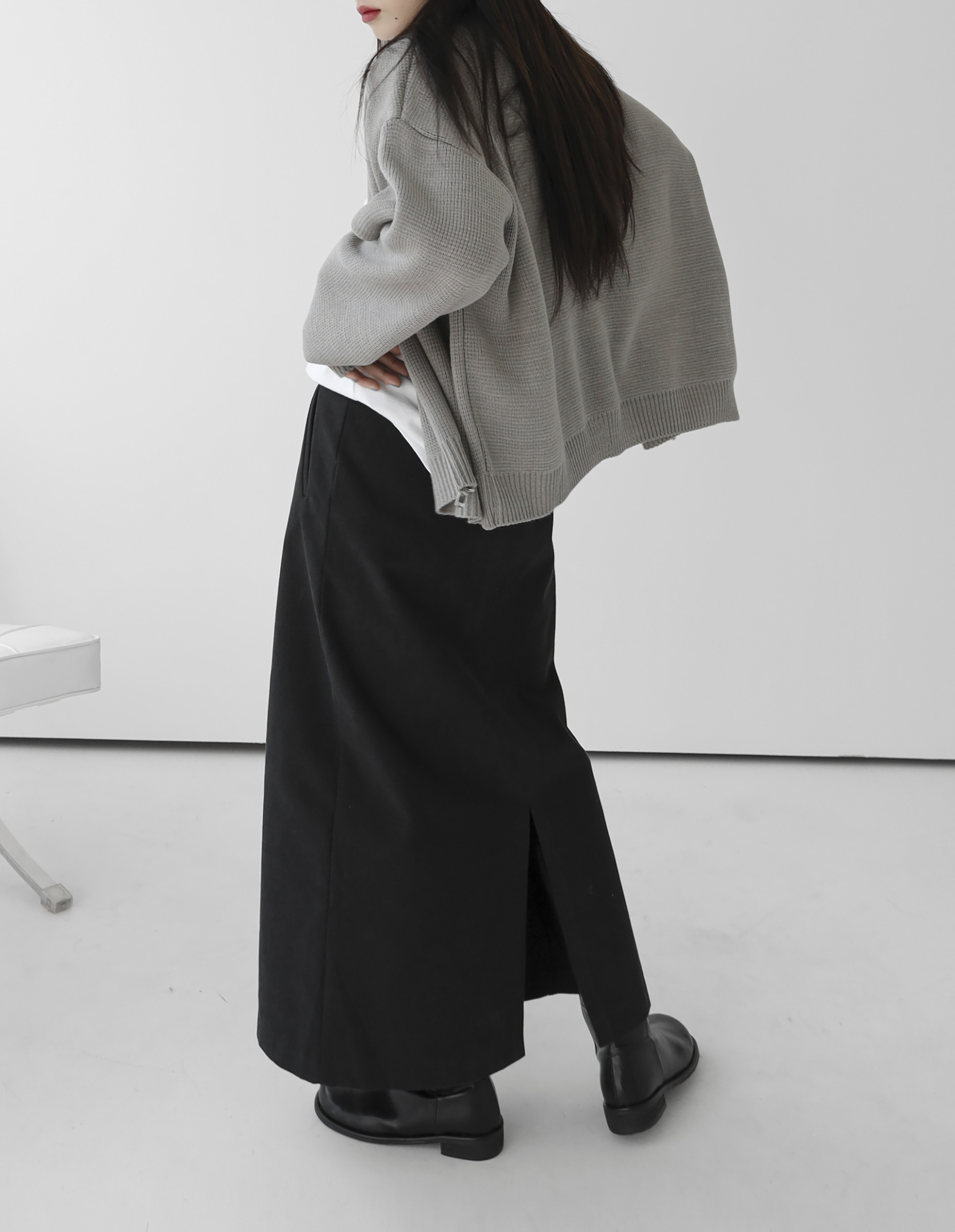 Canvas Banding Long Skirt