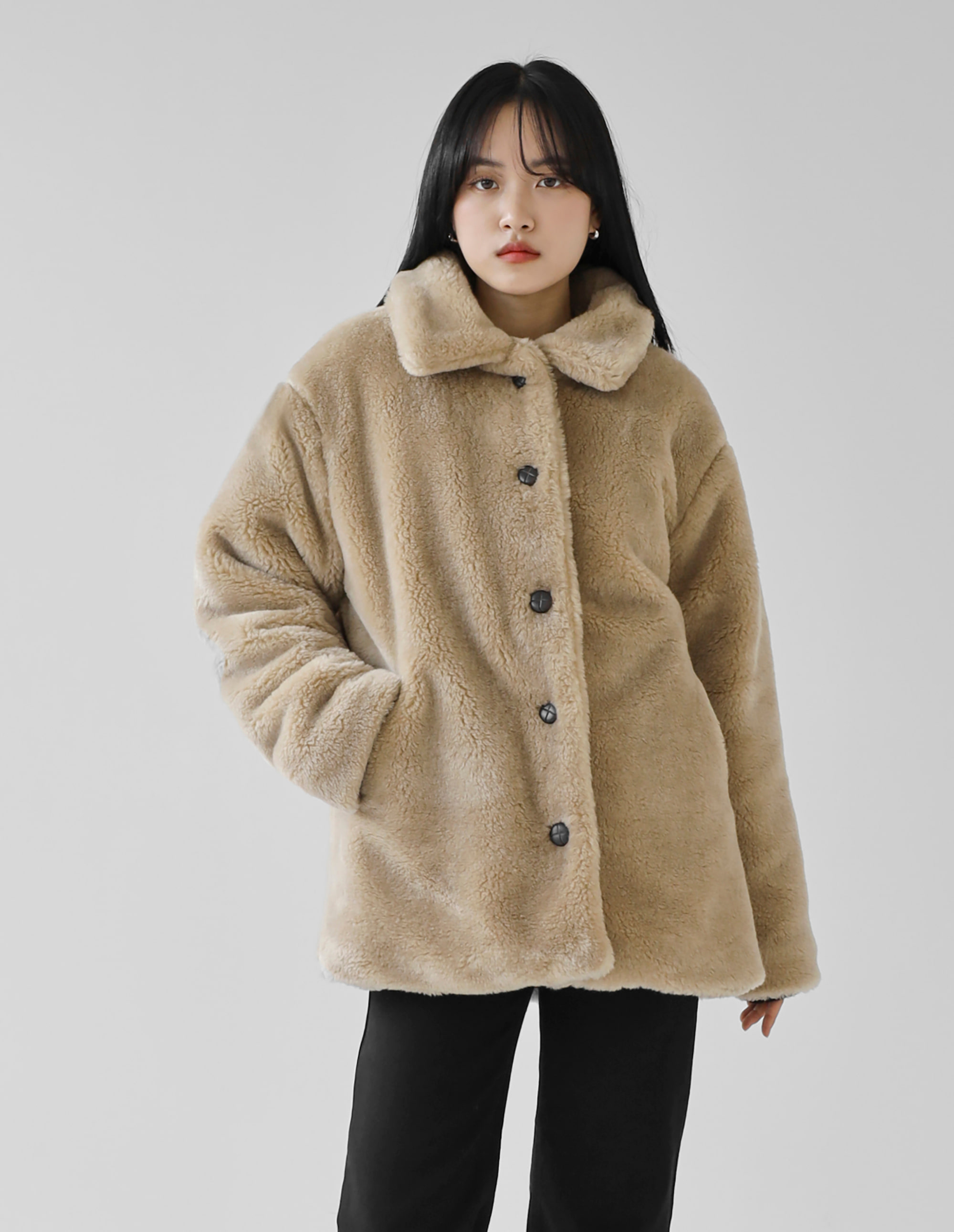 Bear Fur Half Coat