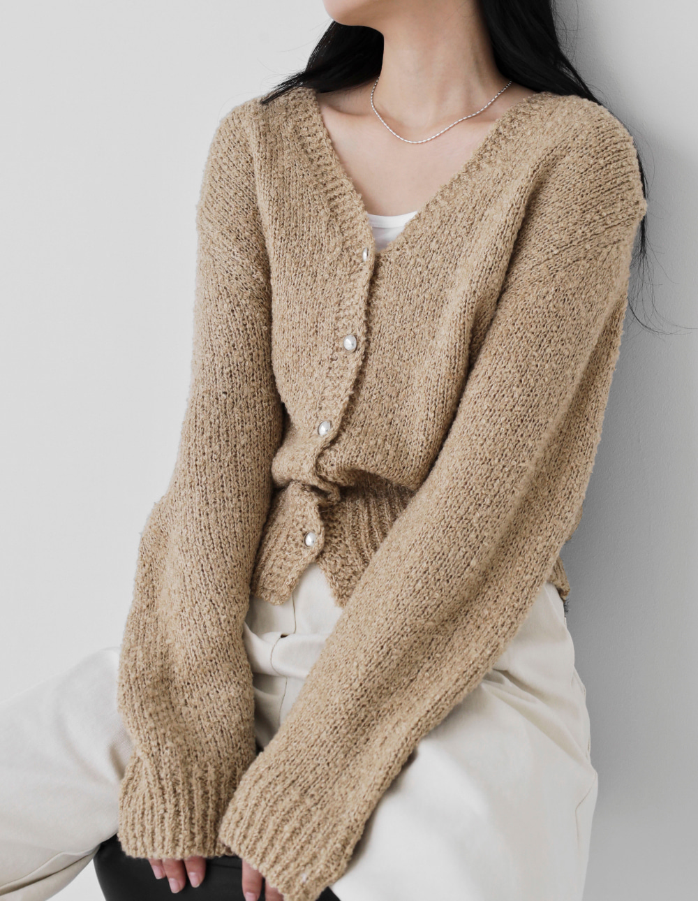 Silver Button Boucle Cardigan