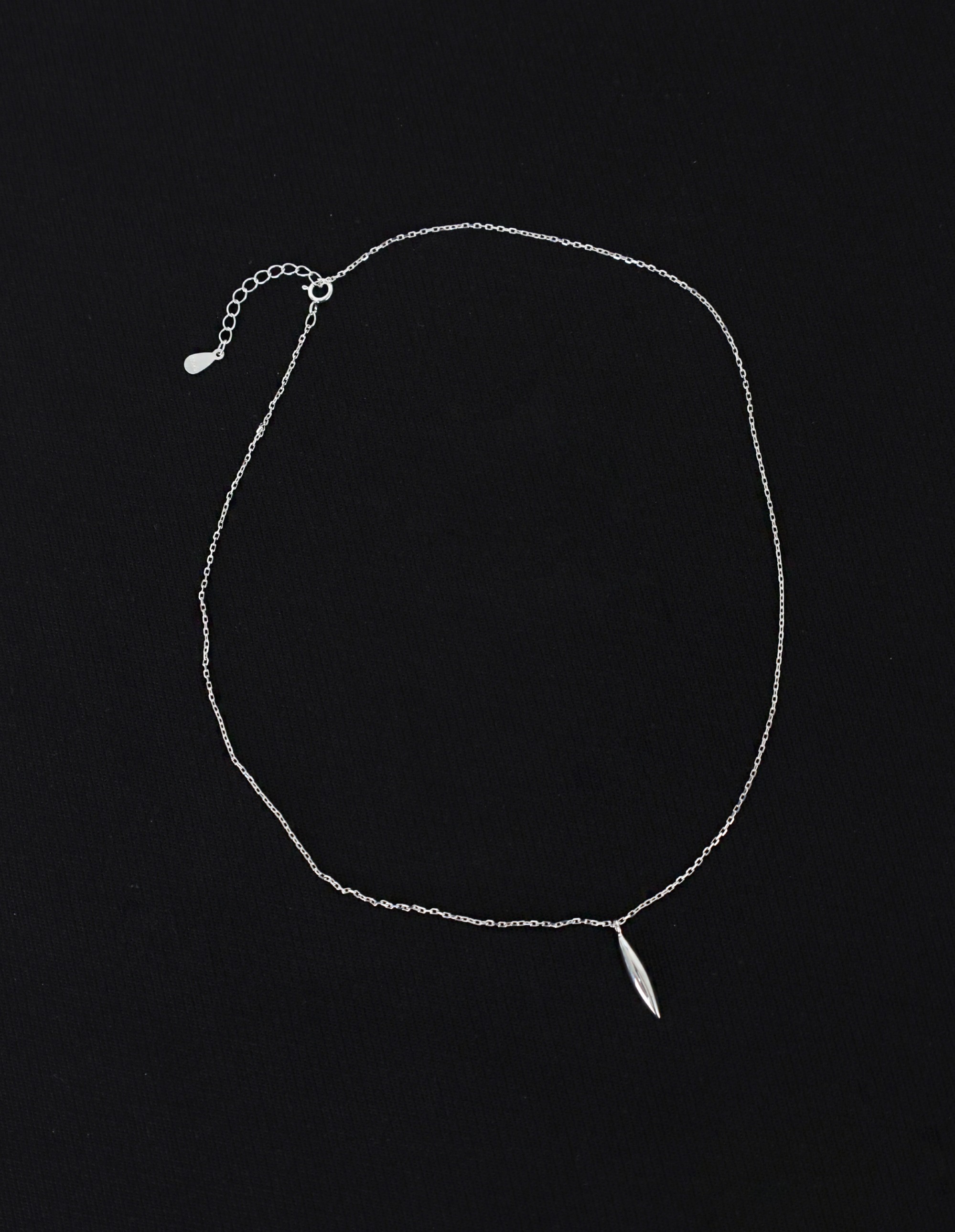 Silver Long Line Necklace