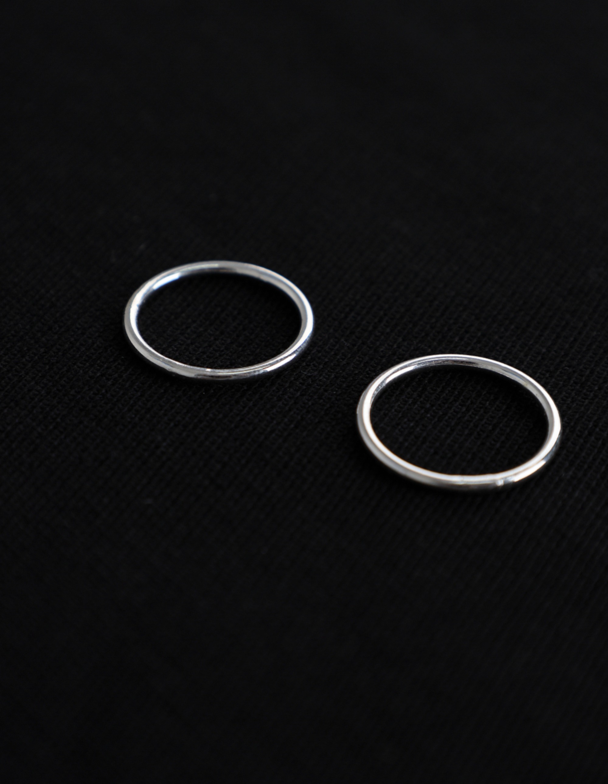 [Sliver925] Thin Simple Ring SET