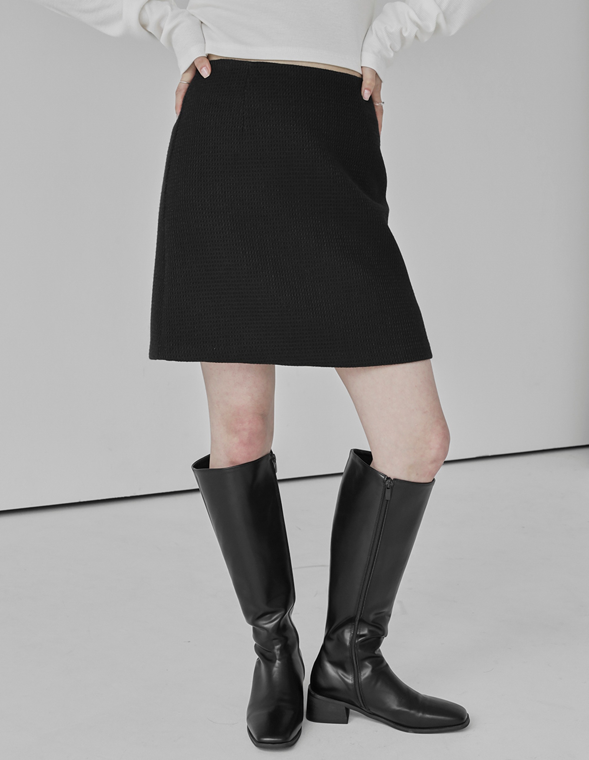 Tweed A-line Mini Skirt