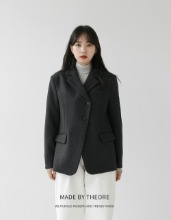[THEORE] Wool Unbal Jacket