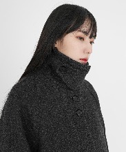 [THEORE] High Neck Wool Coat